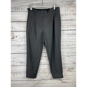 J.Crew Gray High Rise Wool Trouser Dress Pants size 8 Career Business Academia